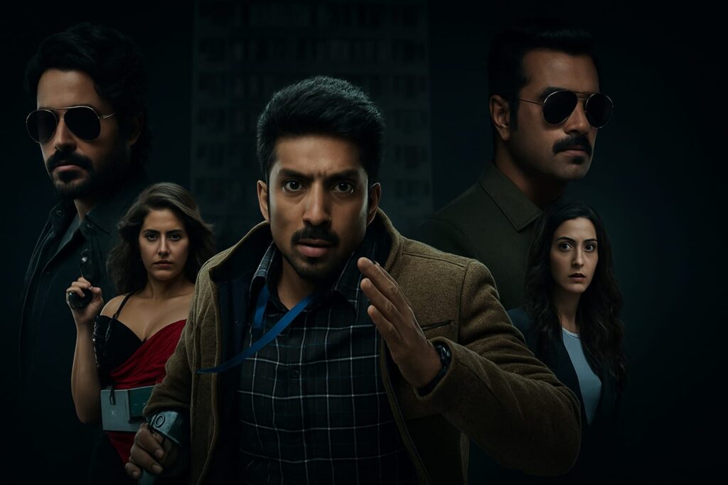 क्राइम बीट वेब सीरीज़ का पोस्टर, लीड किरदारों के
साथ थरारक और सस्पेंस भरा माहौल"