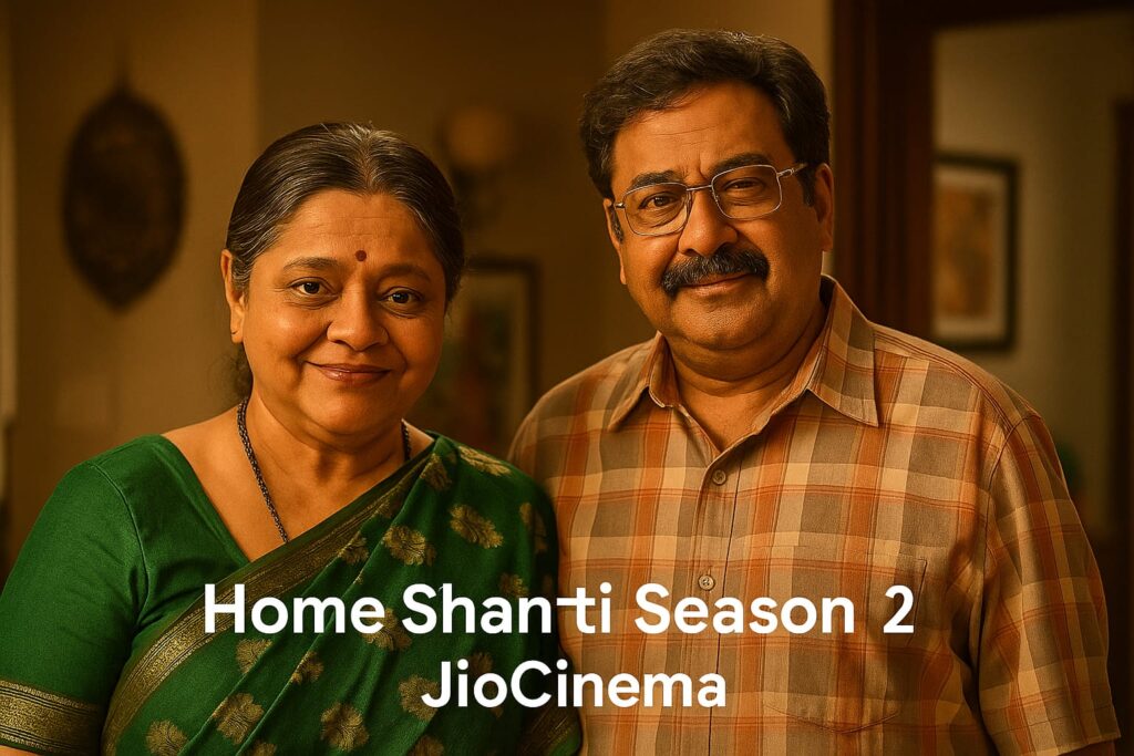 OTT दुनिया में August 2025 मुस्कुराता बुजुर्ग दंपत्ति, होम शांति सीज़़न 2
(जियोसिनेमा) का दृश्य
