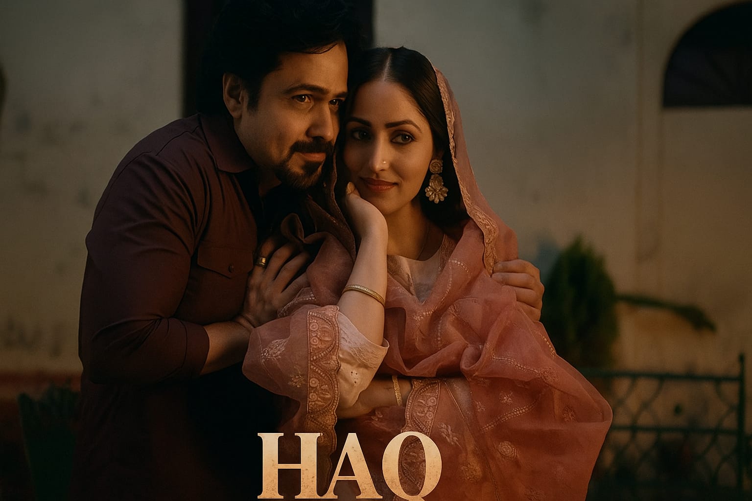 Haq movie feature image showing lead characters in a dramatic emotional scene symbolizing justice and truth in the courtroom story