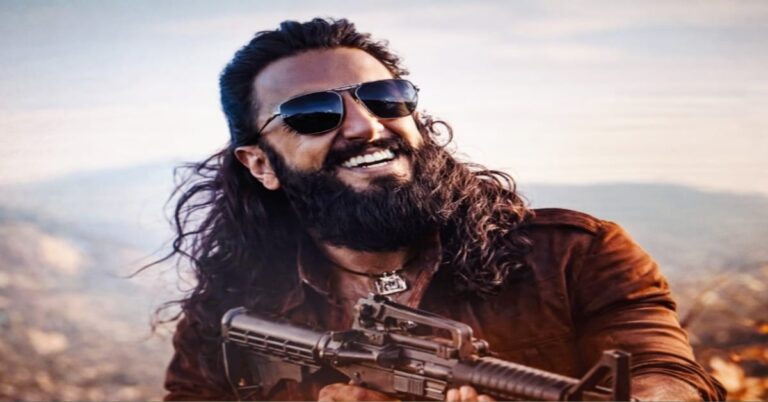 Dhurandhar 2 Box Office Collection Day 6 Ranveer Singh action scene smiling with gun intense look