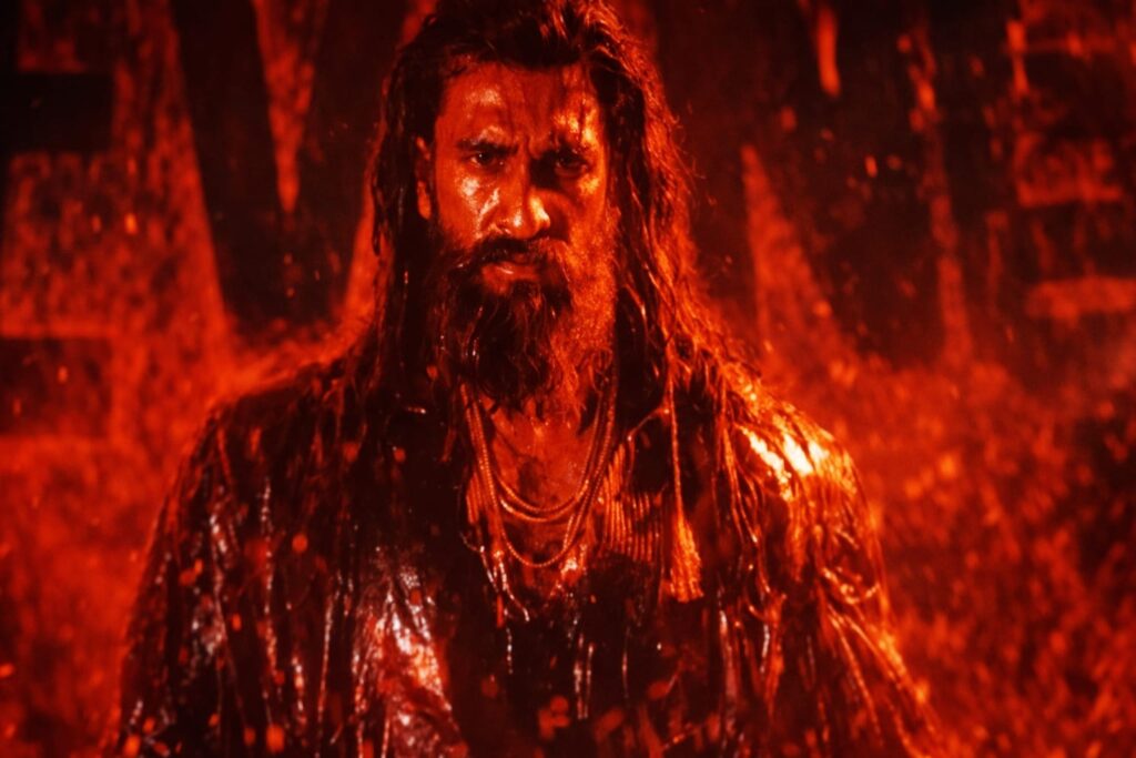 Dhurandhar 2 Box Office Collection Day 6 Ranveer Singh intense fire background powerful action scene
