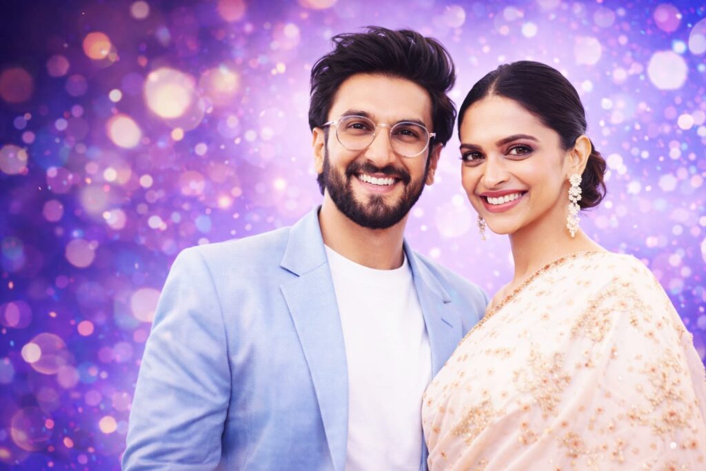 Ranveer Singh and Deepika Padukone couple image during pregnancy announcement concept
