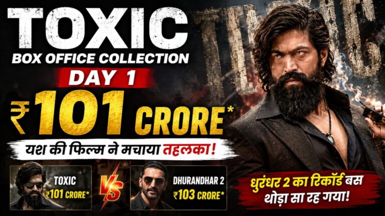 Toxic movie Yash intense bearded look with fiery background
