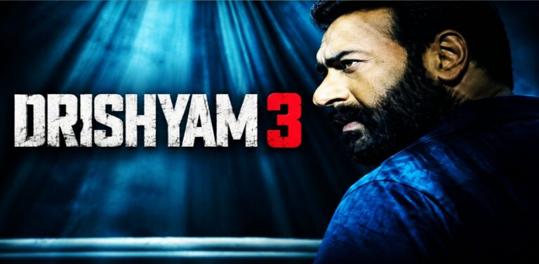 Drishyam 3 movie poster featuring Ajay Devgn